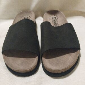 Mephisto Black Nubuck Leather Hanik Leather Sandals NWOB